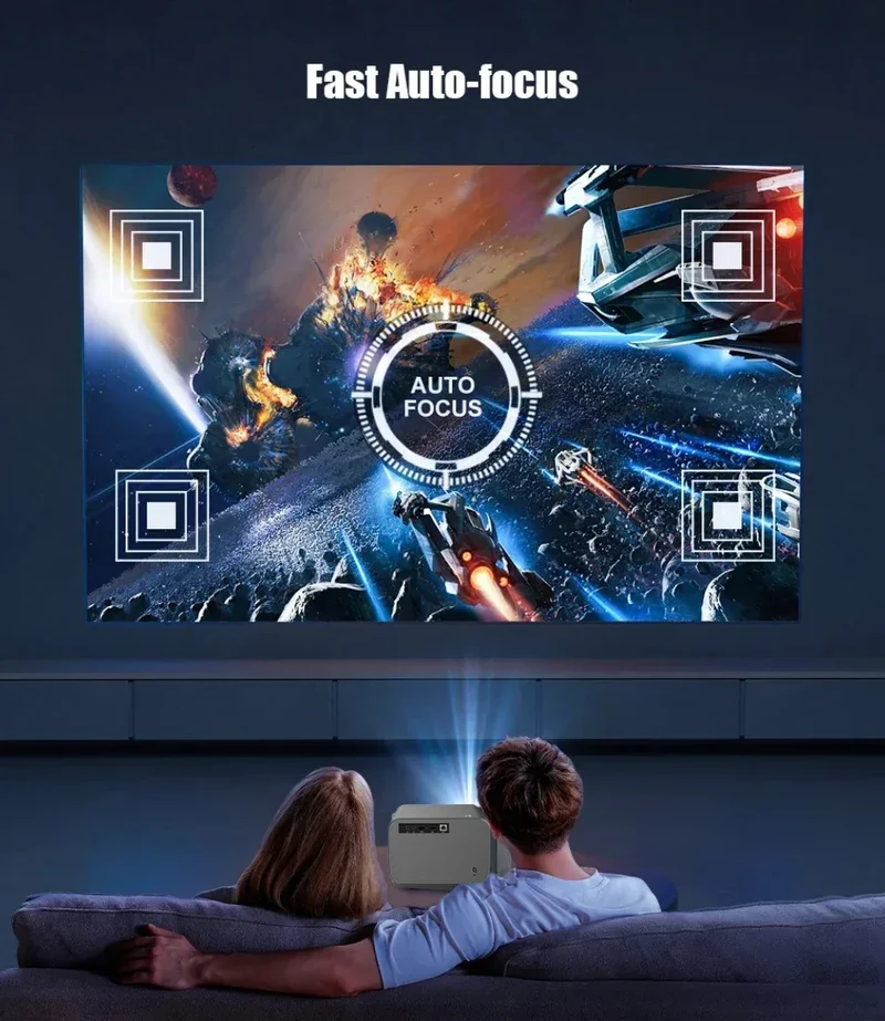 WZATCO P20 PLUS Android 13.0 Smart WiFi 6G 4K Full HD 1080P LCD LED Projector Auto Focus Video Home theater Proyectors with RJ45