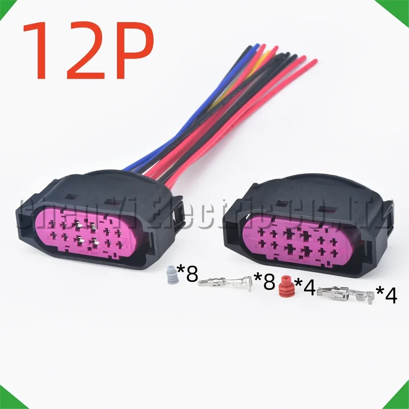 12 Pin Automotive Connectors Upgrading halogen lamps to xenon lamps Wire Harness Plug 1J0941165 For VW Sagitar Bora Golf
