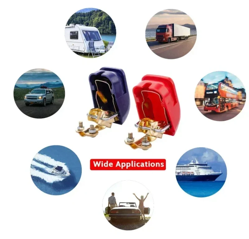 1 Pair Positive & Negative Electrode Quick Release Lift Off Connector Clamps Car Battery Terminals Car Accessories