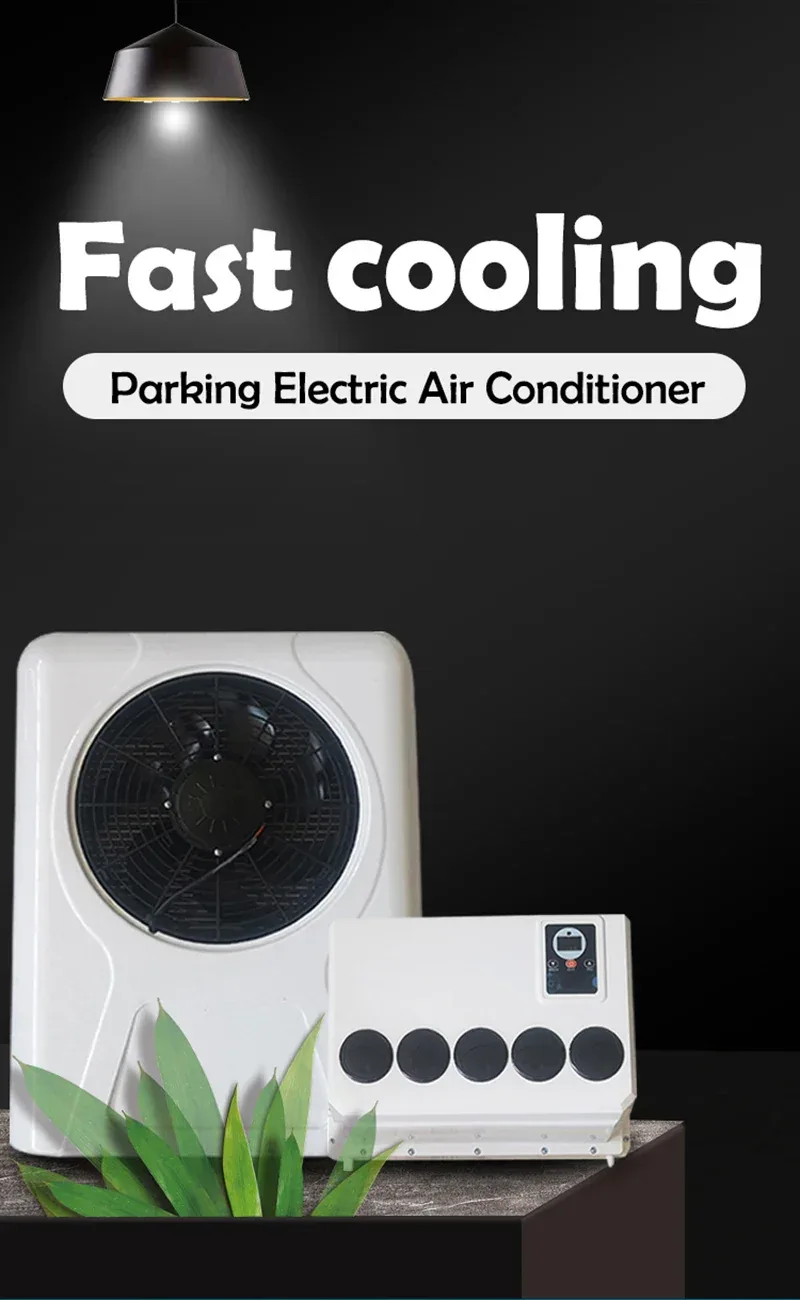Treeligo Cooling Electric Car Split Air Conditioner 12V Parking Air Conditioning 24V For RV Truck Tractor Camper Van Motorhome