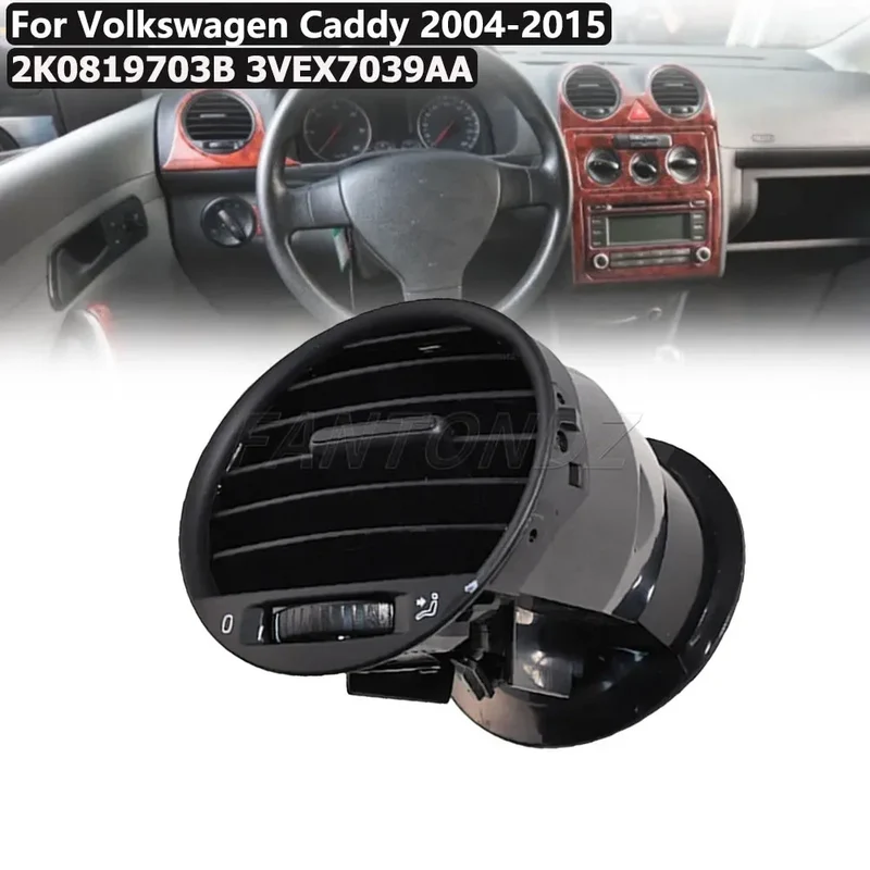 For VW Caddy 2004-2015 Car Front Dashboard Air Vent Grill Cover 2K0819703B 3VEX7039AA Air Conditioner Outlet A/C Air Vents