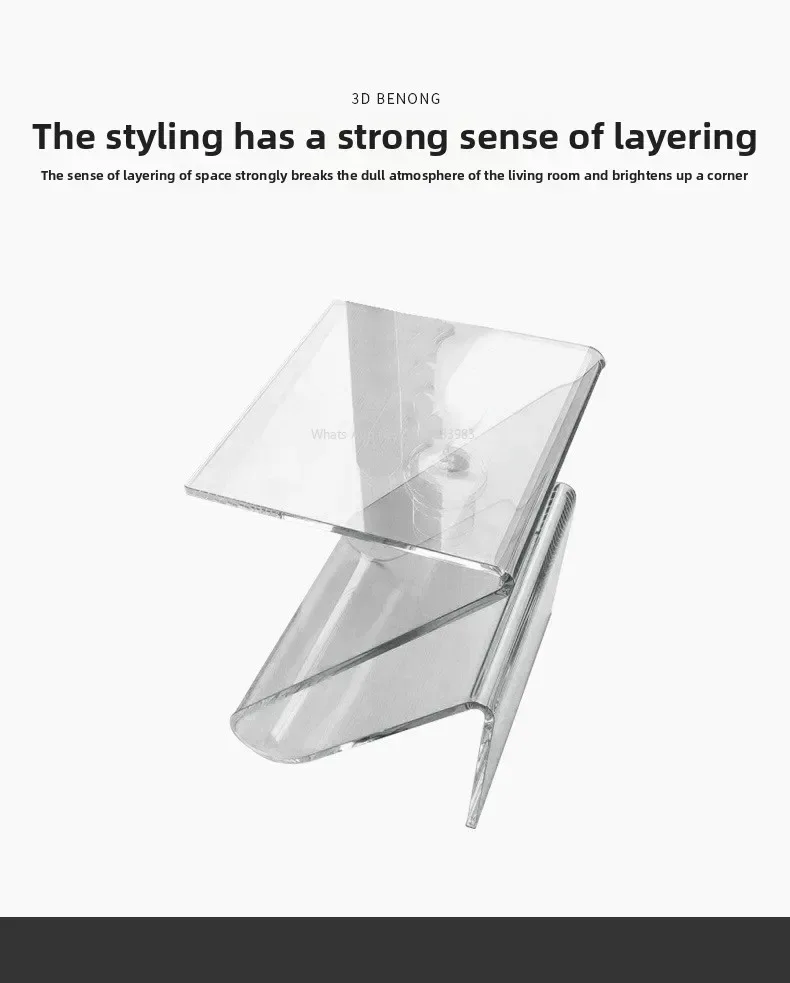 Hot Internet Celebrity Acrylic Creative Small Table Home Living Room Bedside Table Personality Simplicity Special Shape Small Co