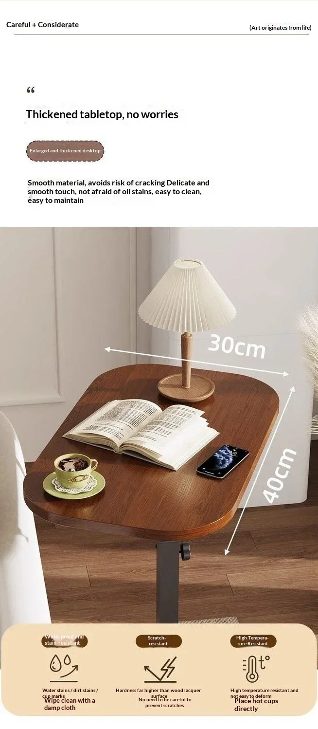 Adjustable Sofa Side Table Living Room Household Tea Table Small Coffee Table Bedroom Bedside Table Headboard Storage Rack