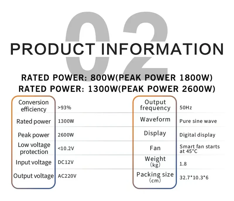 Inverter 12v 220v For 110v Pure Sine DC 12V 24V Power 1000W 2000W 2600W Solar Car Inverters Single Digital Display Converter