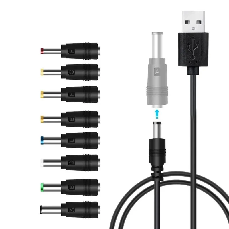 USB To DC Power Line 6.3/5.5/4.0/3.5 Circular Hole Fan Sound Desk Lamp Toy Cleanser Charging Line Extension Cord Power Cord