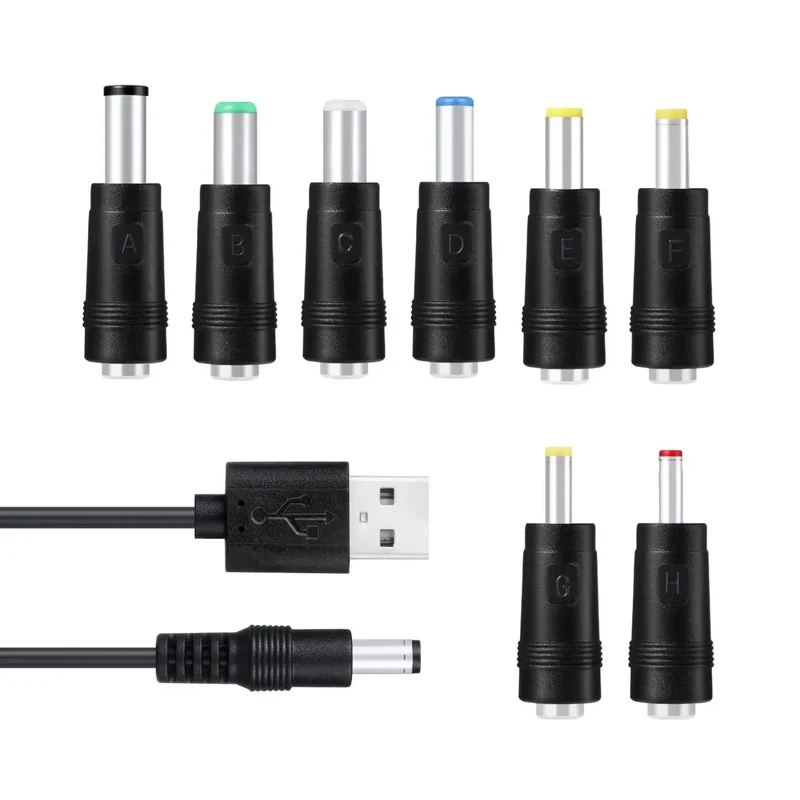 USB To DC Power Line 6.3/5.5/4.0/3.5 Circular Hole Fan Sound Desk Lamp Toy Cleanser Charging Line Extension Cord Power Cord