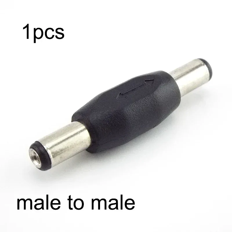 5.5*2.1mm / 5.5x2.1 mm DC double male to male Power Socket Connector CCTV female to female Panel Mounting Jack Adaptor