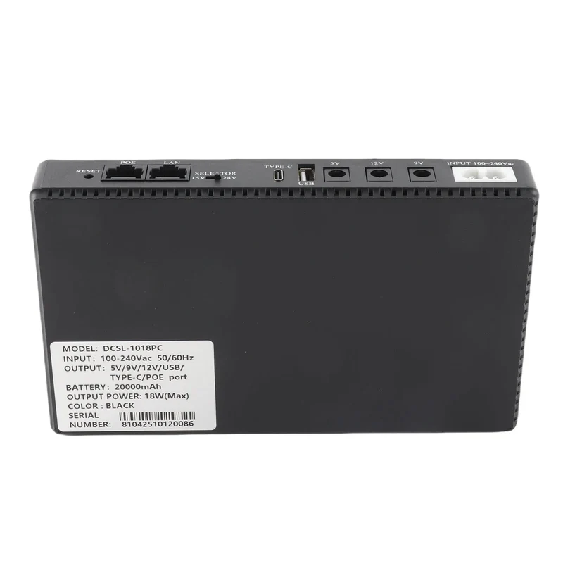 UPS Battery Backup 20000mah Uninterruptible Power Supply Backup Battery Power Supply for Camera Router MP3 MP4 Players