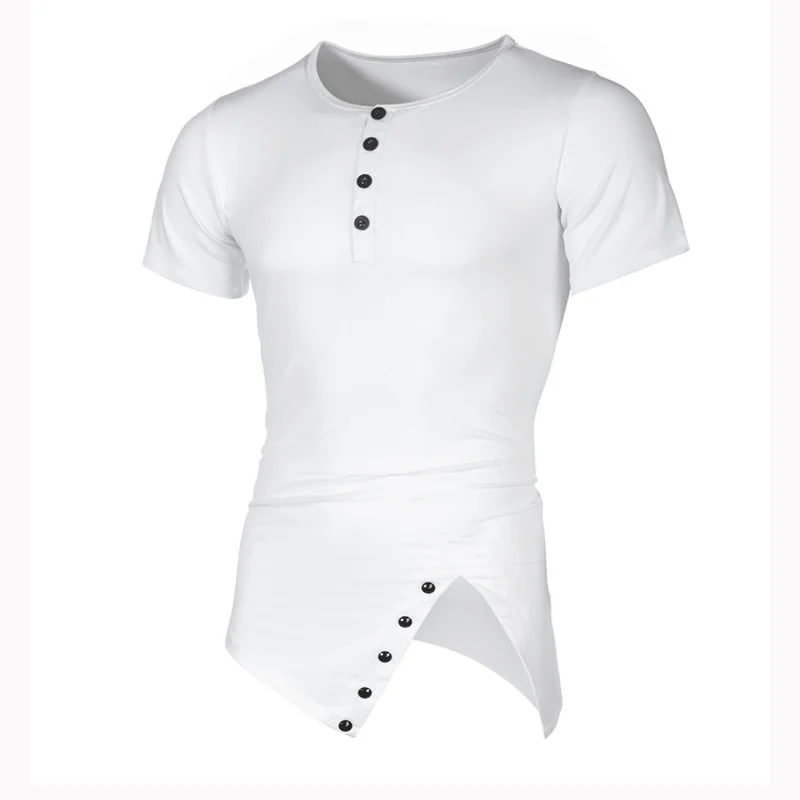 MRMT 2026 Brand New Men's Popular Irregular Short-Sleeved Men's Solid Color All-Match T-Shirt Hip-Hop Hip-Hop Fashion Casual Men