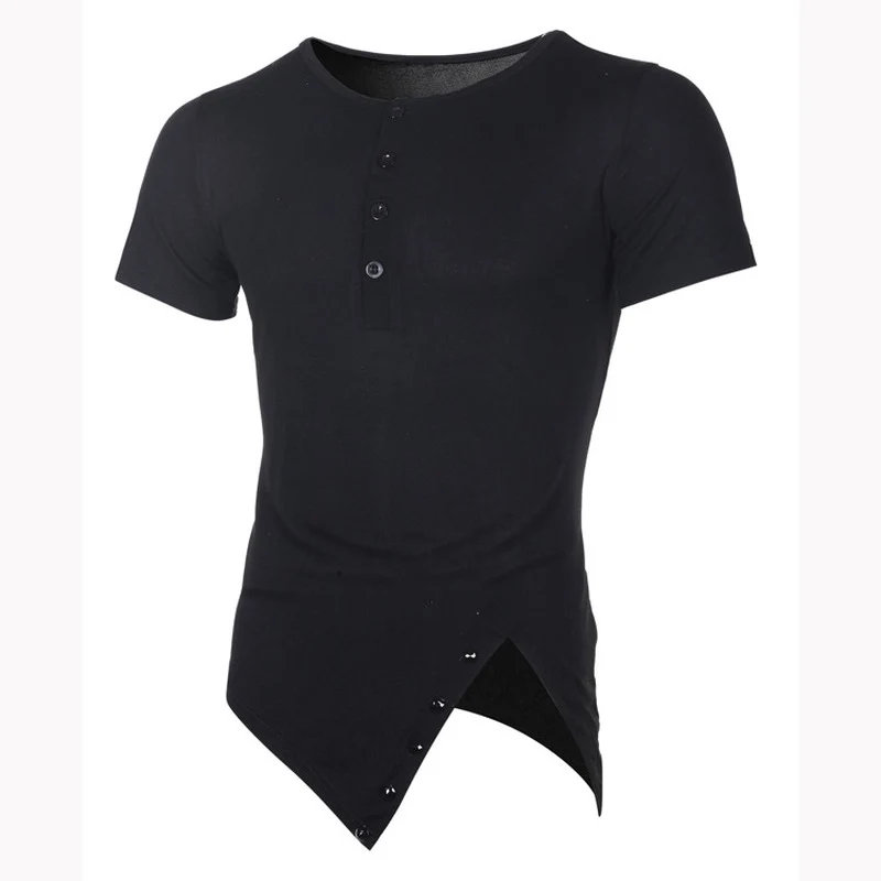 MRMT 2026 Brand New Men's Popular Irregular Short-Sleeved Men's Solid Color All-Match T-Shirt Hip-Hop Hip-Hop Fashion Casual Men