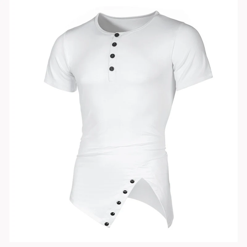 MRMT 2026 Brand New Men's Popular Irregular Short-Sleeved Men's Solid Color All-Match T-Shirt Hip-Hop Hip-Hop Fashion Casual Men