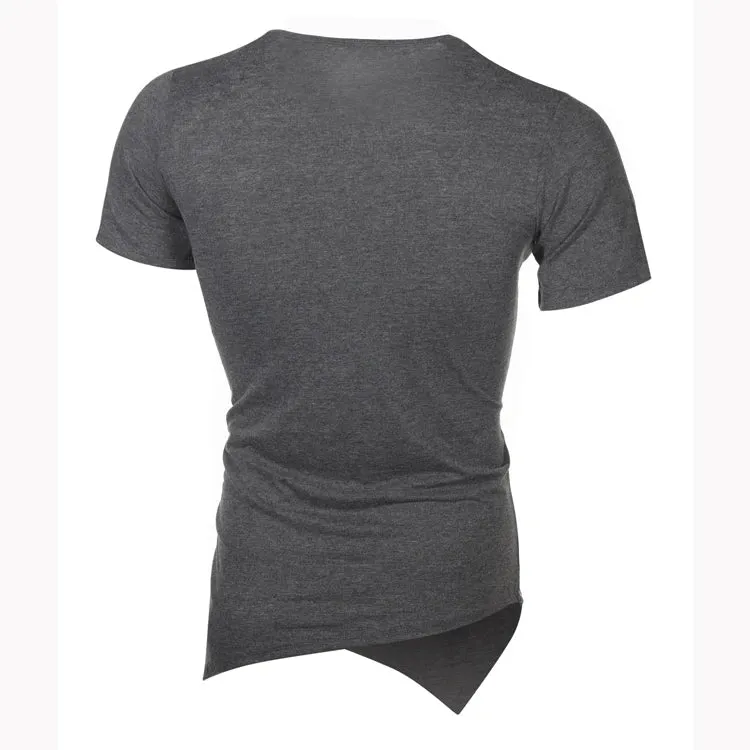 MRMT 2026 Brand New Men's Popular Irregular Short-Sleeved Men's Solid Color All-Match T-Shirt Hip-Hop Hip-Hop Fashion Casual Men