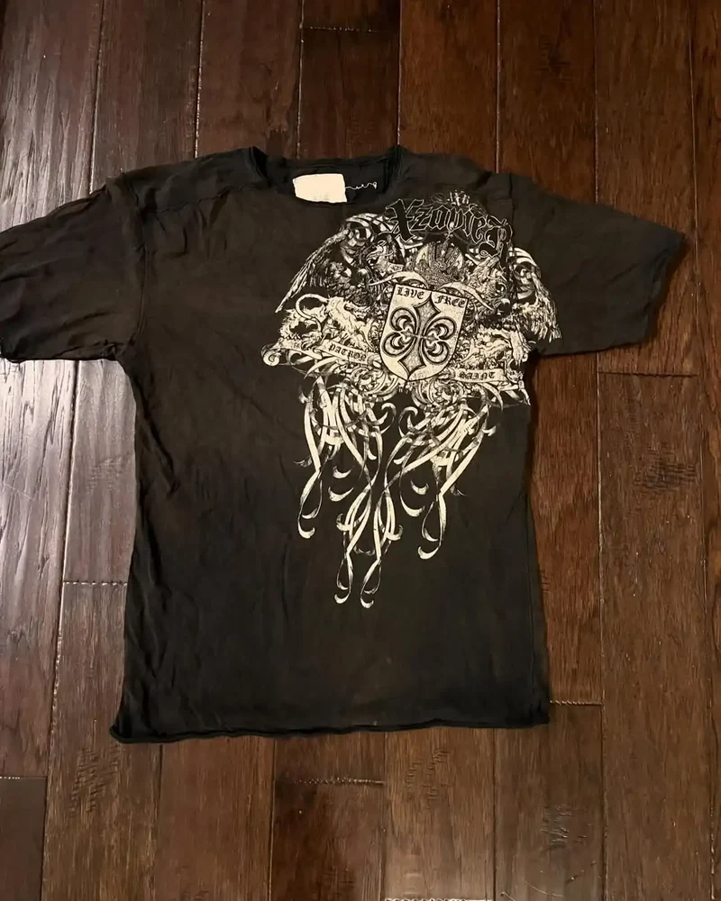 Y2K Xtreme T Shirt Man's Clothing Skeleton Printing Tops Harajuku Fashion Trend Baggy Men And Women Short Sleeves