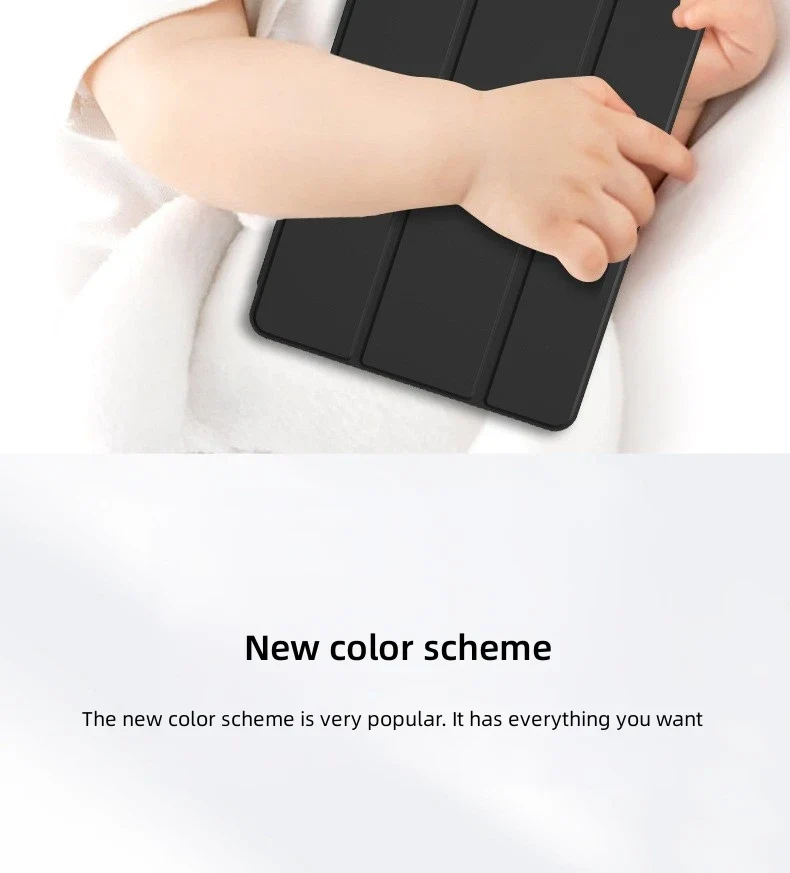 For Honor Pad 8 Case 12 inch Tri-Folding PU Leather Soft Silicone Back Stand Tablet Shell for Honor Pad 8 12" 2022 HEY-W09