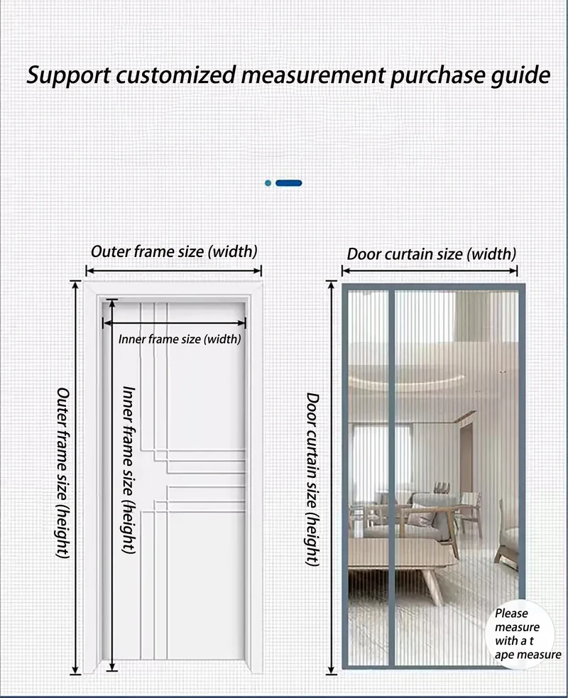 Diamond mesh mosquito proof door curtain, summer mosquito net, magnetic mesh curtain,self-adhesive,home use,no punching required