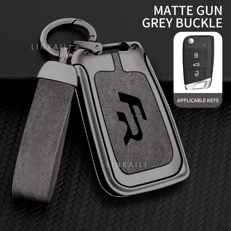 Suitable for Seat Ateca Leon FR 2 Ibiza Zinc Alloy Car Key Cover High-end Leather Car Key Case Auto Accessories