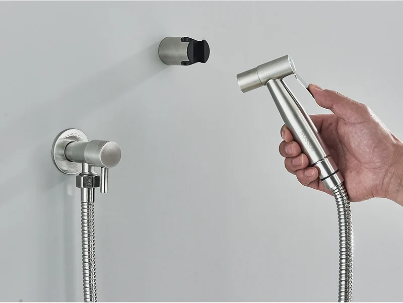 Brushed Gold Handheld Toilet Bidet Sprayer Stainless Steel Bidet Shower Hygienic Shower Wall Toilet Bidet Sprayer Cold Water