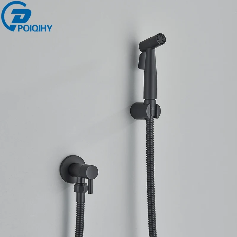Brushed Gold Handheld Toilet Bidet Sprayer Stainless Steel Bidet Shower Hygienic Shower Wall Toilet Bidet Sprayer Cold Water