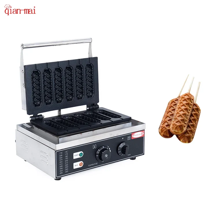 Commercial Electric Stick Waflera Baker Kitchen Utensils Snack Hot Dog Waffle Machine