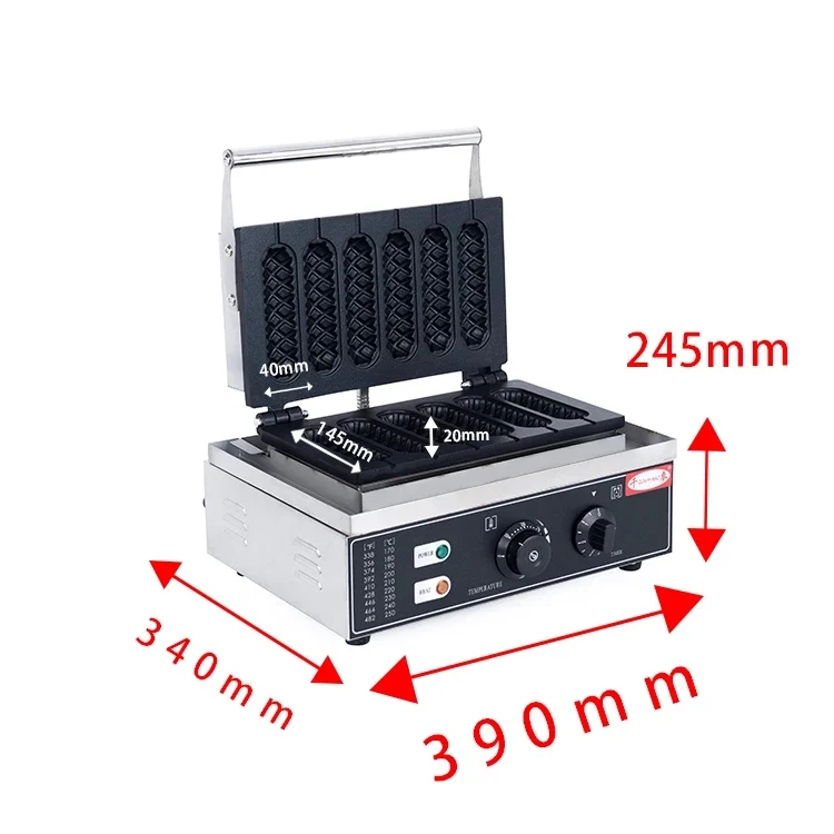Commercial Electric Stick Waflera Baker Kitchen Utensils Snack Hot Dog Waffle Machine