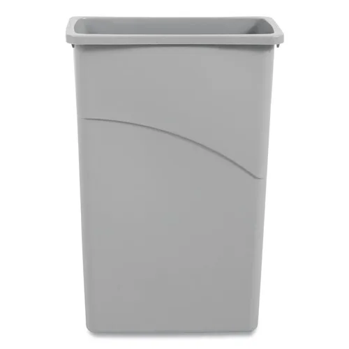 Boardwalk 23 Gallon HDPE Slim Waste Container Large Gray PP Material for Office Kitchen Outdoor Public Space Restaurant Use