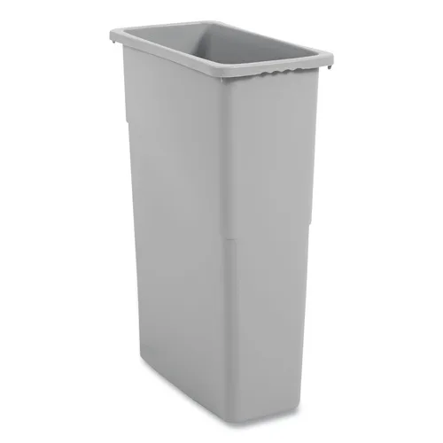 Boardwalk 23 Gallon HDPE Slim Waste Container Large Gray PP Material for Office Kitchen Outdoor Public Space Restaurant Use