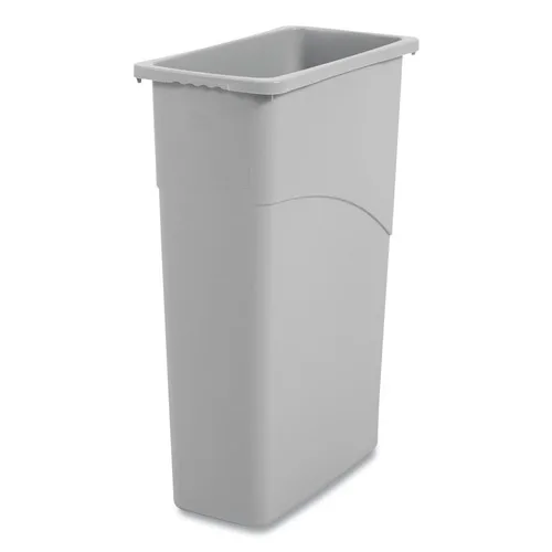 Boardwalk 23 Gallon HDPE Slim Waste Container Large Gray PP Material for Office Kitchen Outdoor Public Space Restaurant Use