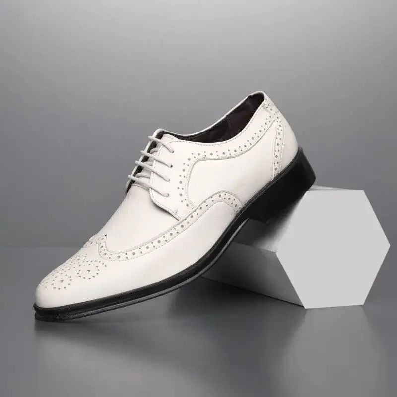 Social Shoe Male Breathable In Summer Official New Pointed Toe Men's Formal Shoes Cheap Liquidation Gentleman Legitimate Leather