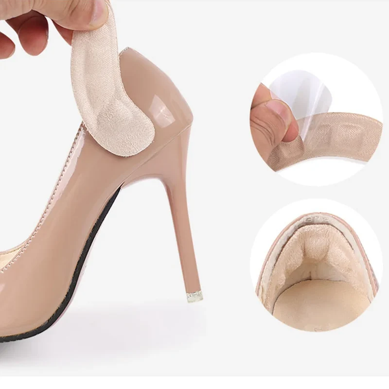 1/2Pair Silicone Pads Forefoot for Women's Shoes Non-slip Insert Self-adhesive Heel Gel Insoles Heels Sandals Anti-Slip Foot Pad