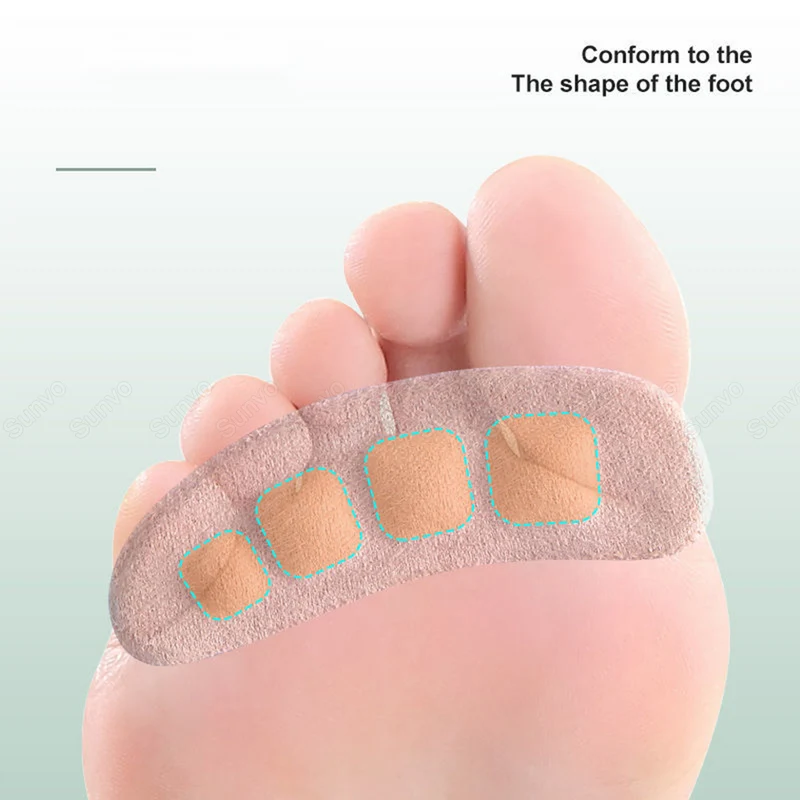 1/2Pair Silicone Pads Forefoot for Women's Shoes Non-slip Insert Self-adhesive Heel Gel Insoles Heels Sandals Anti-Slip Foot Pad