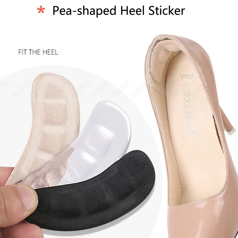 1/2Pair Silicone Pads Forefoot for Women's Shoes Non-slip Insert Self-adhesive Heel Gel Insoles Heels Sandals Anti-Slip Foot Pad