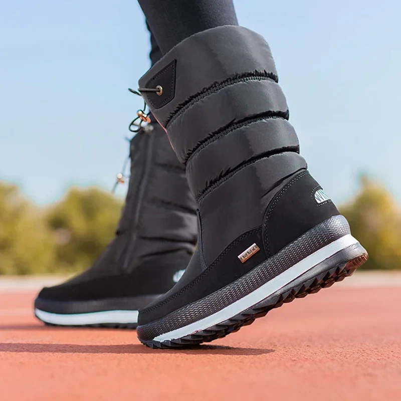 Winter Boots Thick Plush Waterproof Non-slip Boots Fashion Women Winter Shoes Warm Fur Botas mujer Women Snow Boots Platform