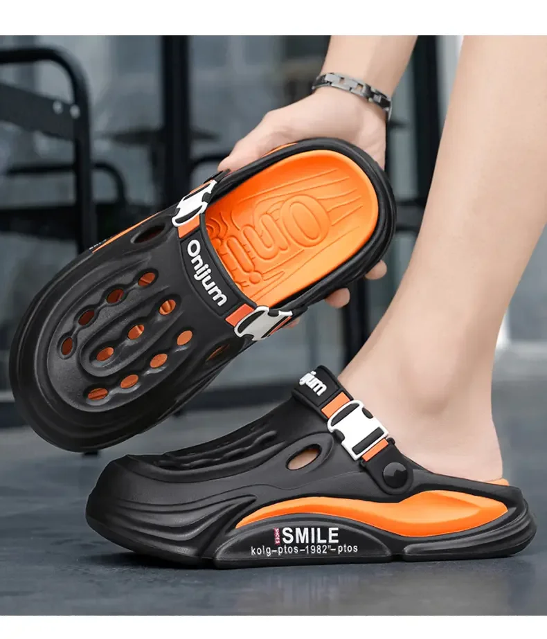 Male Sandals Casual Shoes Outdoor Beach Sandals Women Soft Clogs Garden Bottom Indoor Summer Flip Flops Men Massage Slippers