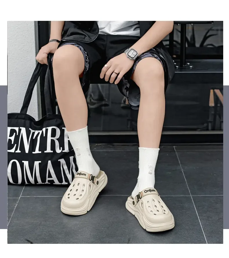 Male Sandals Casual Shoes Outdoor Beach Sandals Women Soft Clogs Garden Bottom Indoor Summer Flip Flops Men Massage Slippers