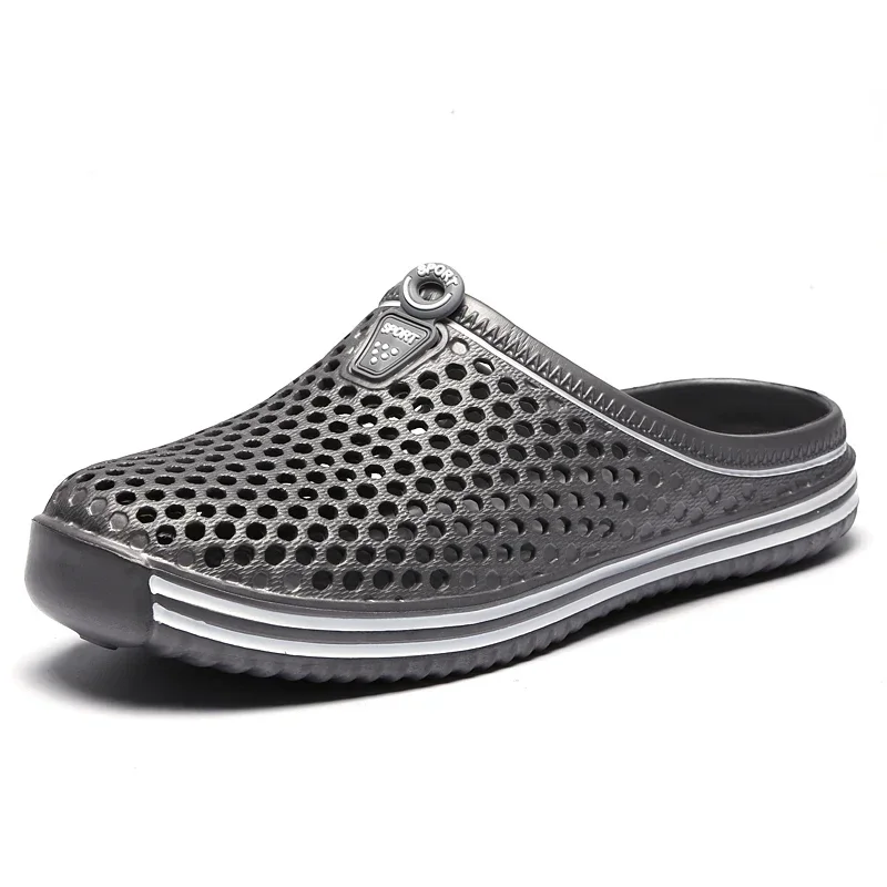 YRZL Men Shoes Beach Slippers Unisex Hollow Out Casual Women Beach Sandal Flip Flops Shoes Non-slip Size 36-45 Mens Slippers