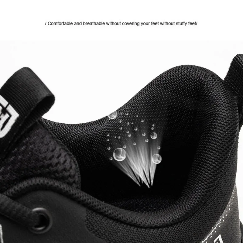 Oulylan Puncture Proof Work Safety Boots Man Breathable Work Shoes Male Men's Fashion Safety Shoes Steel Toe Sneakers