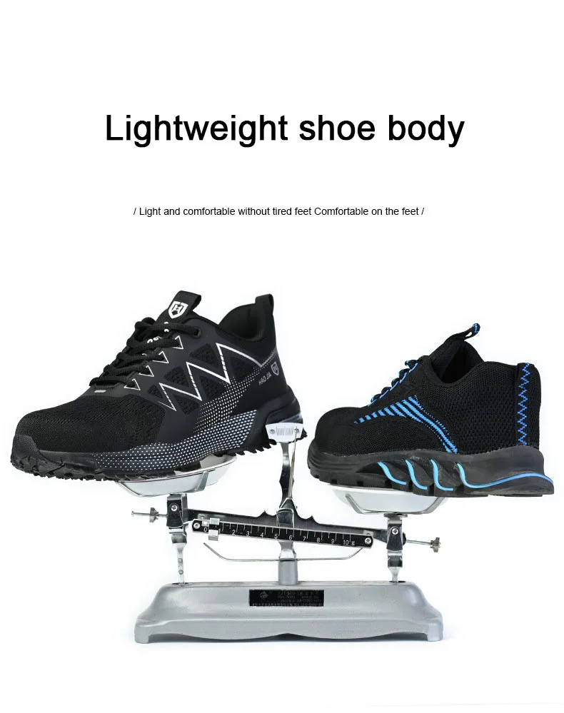 Oulylan Puncture Proof Work Safety Boots Man Breathable Work Shoes Male Men's Fashion Safety Shoes Steel Toe Sneakers