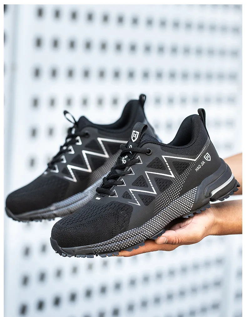 Oulylan Puncture Proof Work Safety Boots Man Breathable Work Shoes Male Men's Fashion Safety Shoes Steel Toe Sneakers