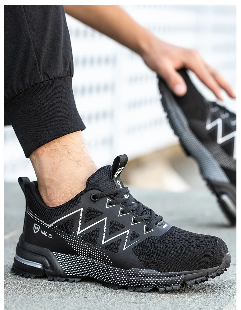 Oulylan Puncture Proof Work Safety Boots Man Breathable Work Shoes Male Men's Fashion Safety Shoes Steel Toe Sneakers