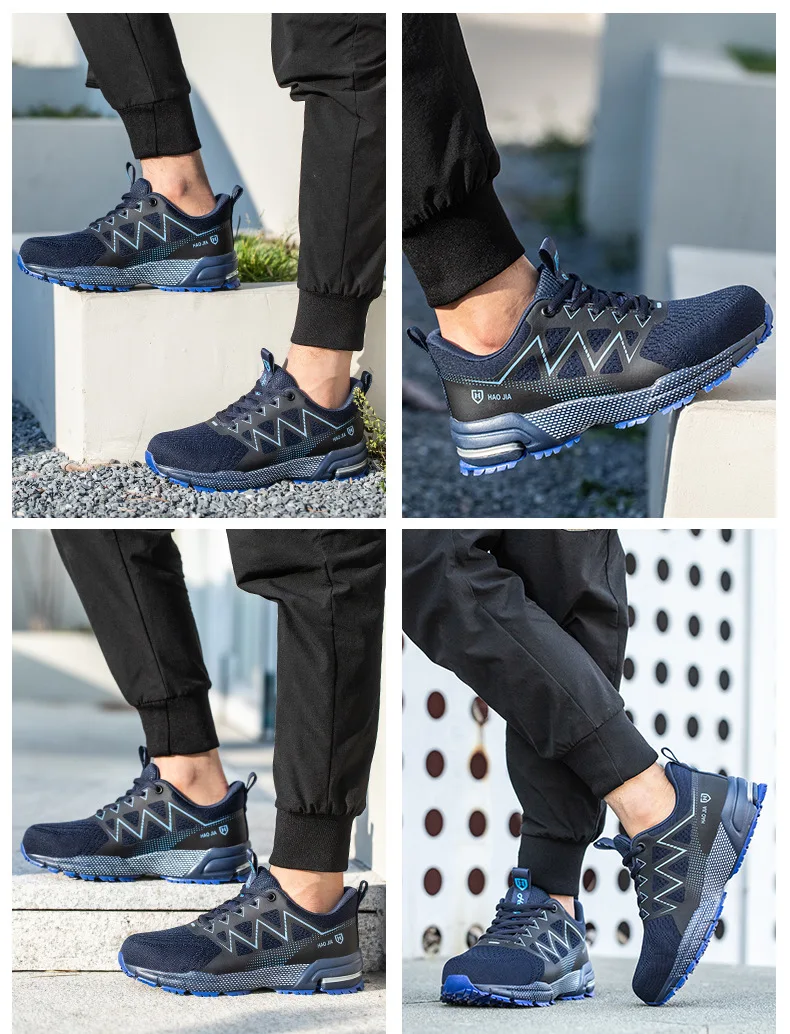 Oulylan Puncture Proof Work Safety Boots Man Breathable Work Shoes Male Men's Fashion Safety Shoes Steel Toe Sneakers