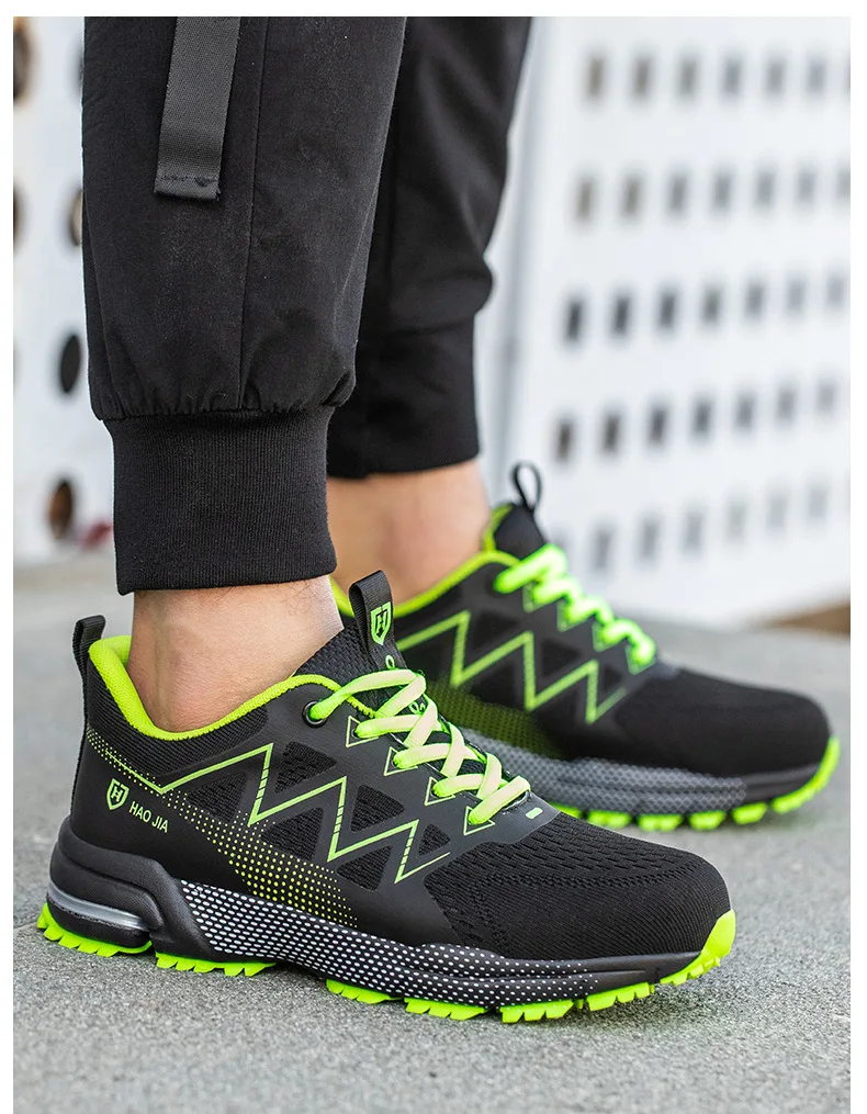Oulylan Puncture Proof Work Safety Boots Man Breathable Work Shoes Male Men's Fashion Safety Shoes Steel Toe Sneakers