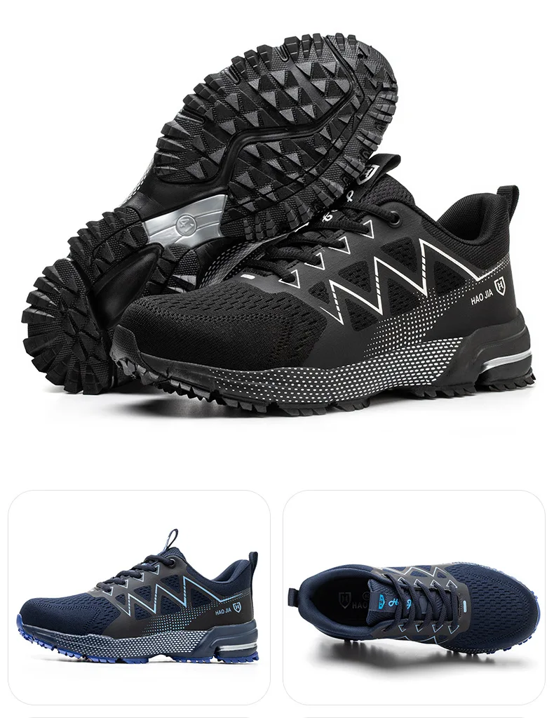 Oulylan Puncture Proof Work Safety Boots Man Breathable Work Shoes Male Men's Fashion Safety Shoes Steel Toe Sneakers