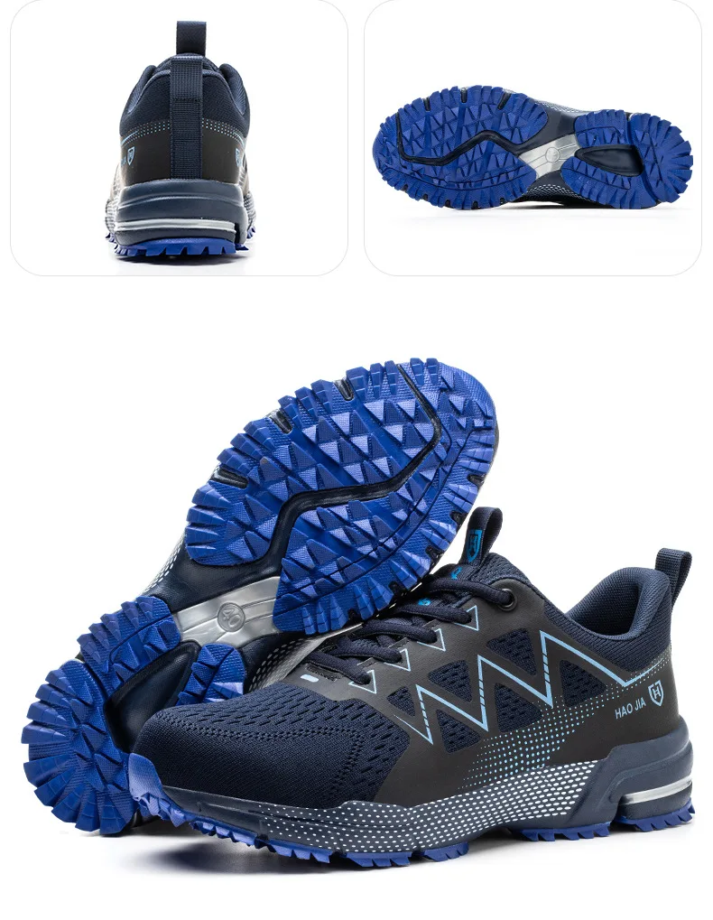 Oulylan Puncture Proof Work Safety Boots Man Breathable Work Shoes Male Men's Fashion Safety Shoes Steel Toe Sneakers