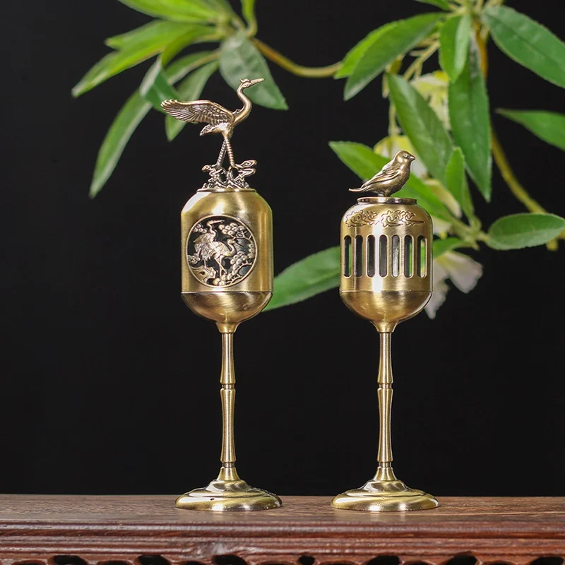 Magpie Hollow Lamp Sandalwood Fragrance Censer Smoking Backflow Incense Holder Tea House Ornaments Study Room Home Decor