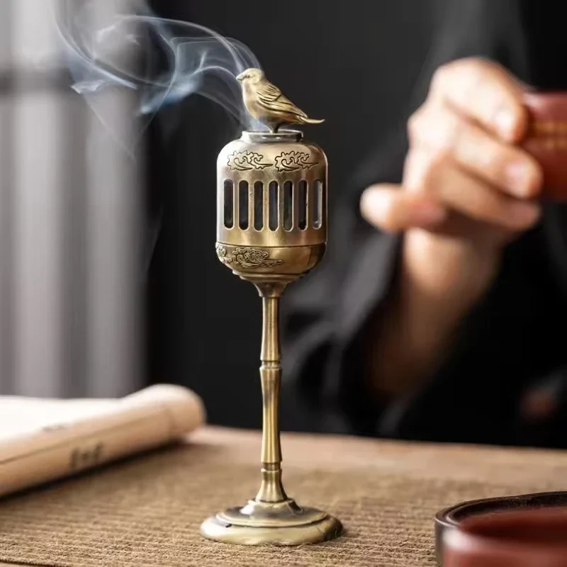 Magpie Hollow Lamp Sandalwood Fragrance Censer Smoking Backflow Incense Holder Tea House Ornaments Study Room Home Decor