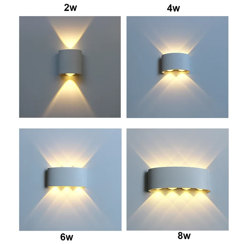 2W 4W 6W 8W 10W 12W LED Wall Light Outdoor Waterproof Modern Nordic style Indoor Wall Lamps Living Room Porch Garden Lamp