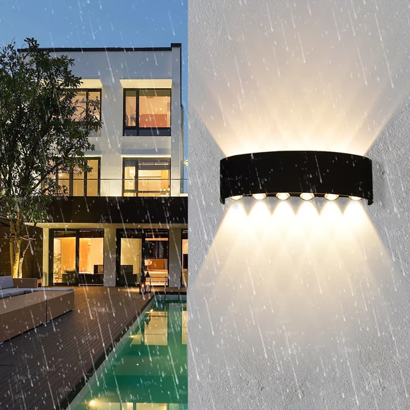 2W 4W 6W 8W 10W 12W LED Wall Light Outdoor Waterproof Modern Nordic style Indoor Wall Lamps Living Room Porch Garden Lamp