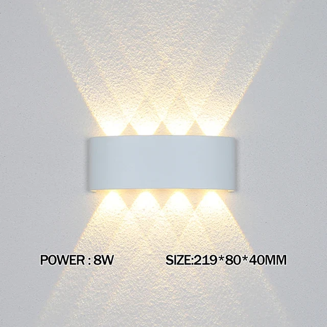 2W 4W 6W 8W 10W 12W LED Wall Light Outdoor Waterproof Modern Nordic style Indoor Wall Lamps Living Room Porch Garden Lamp