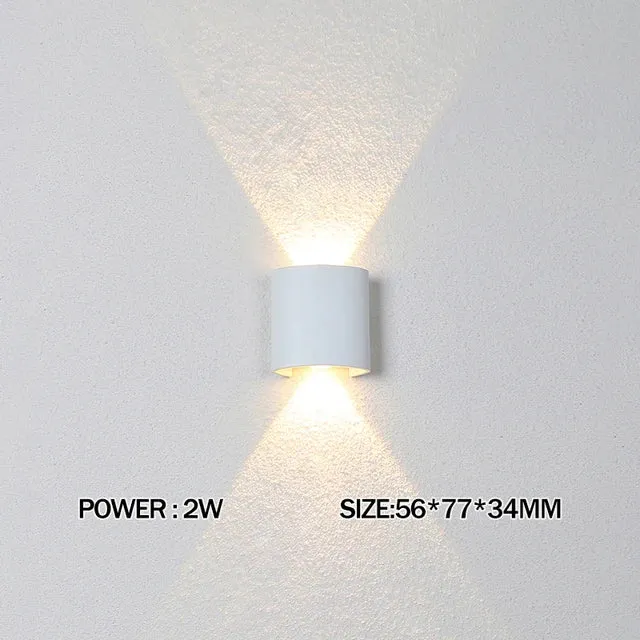 2W 4W 6W 8W 10W 12W LED Wall Light Outdoor Waterproof Modern Nordic style Indoor Wall Lamps Living Room Porch Garden Lamp