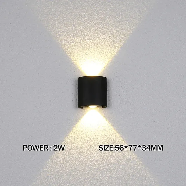 2W 4W 6W 8W 10W 12W LED Wall Light Outdoor Waterproof Modern Nordic style Indoor Wall Lamps Living Room Porch Garden Lamp